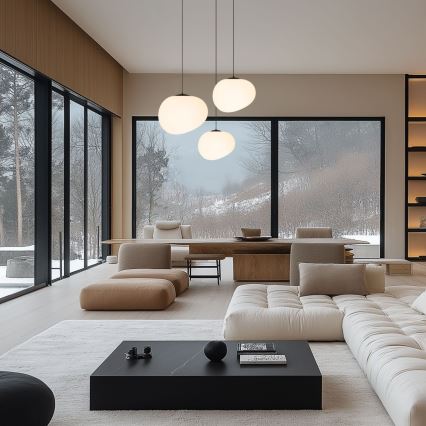 Κρεμαστό φωτιστικό οροφής STONES 1xE27/40W/230V διάμετρος 25 cm