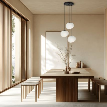 Κρεμαστό φωτιστικό οροφής STONES 3xE27/40W/230V