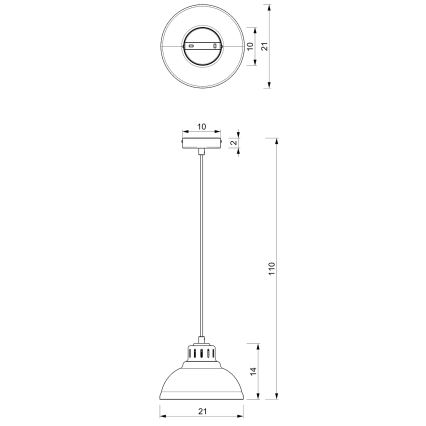 Κρεμαστό φωτιστικό οροφής SVEN 1xE27/15W/230V μπεζ