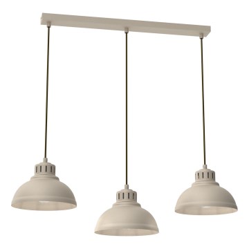 Κρεμαστό φωτιστικό οροφής SVEN 3xE27/15W/230V μπεζ