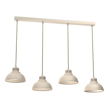 Κρεμαστό φωτιστικό οροφής SVEN 4xE27/15W/230V μπεζ