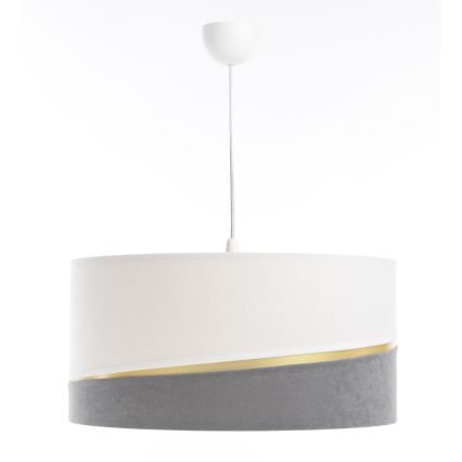 Κρεμαστό φωτιστικό οροφής SWING 1xE27/60W/230V γκρι/λευκό/χρυσαφί