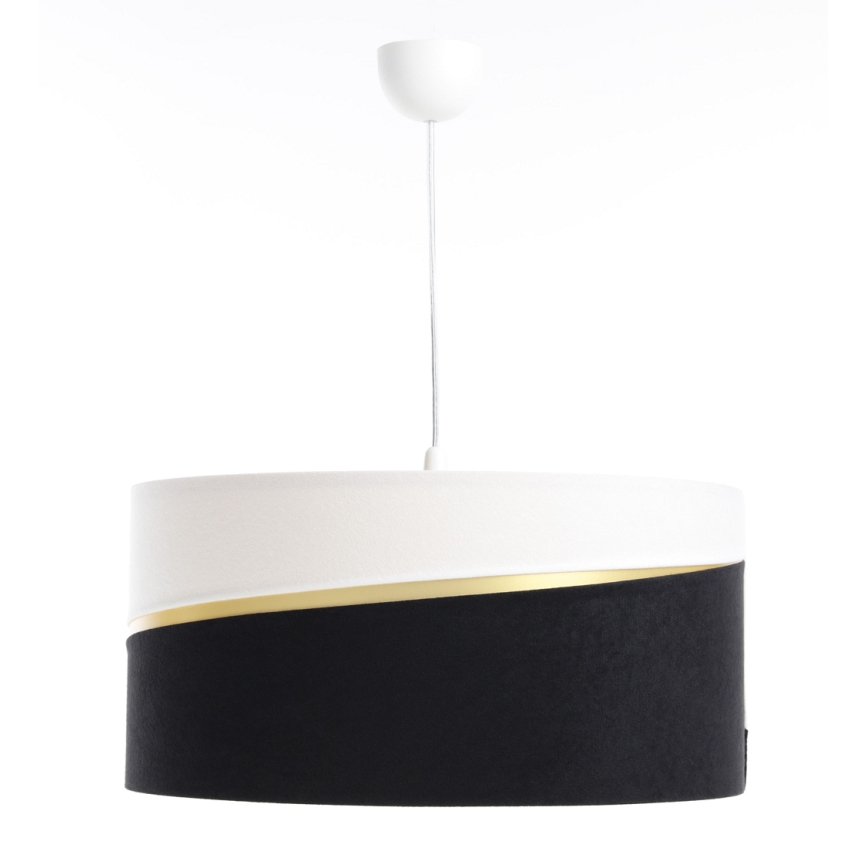 Κρεμαστό φωτιστικό οροφής SWING 1xE27/60W/230V μαύρο/λευκό/χρυσαφί