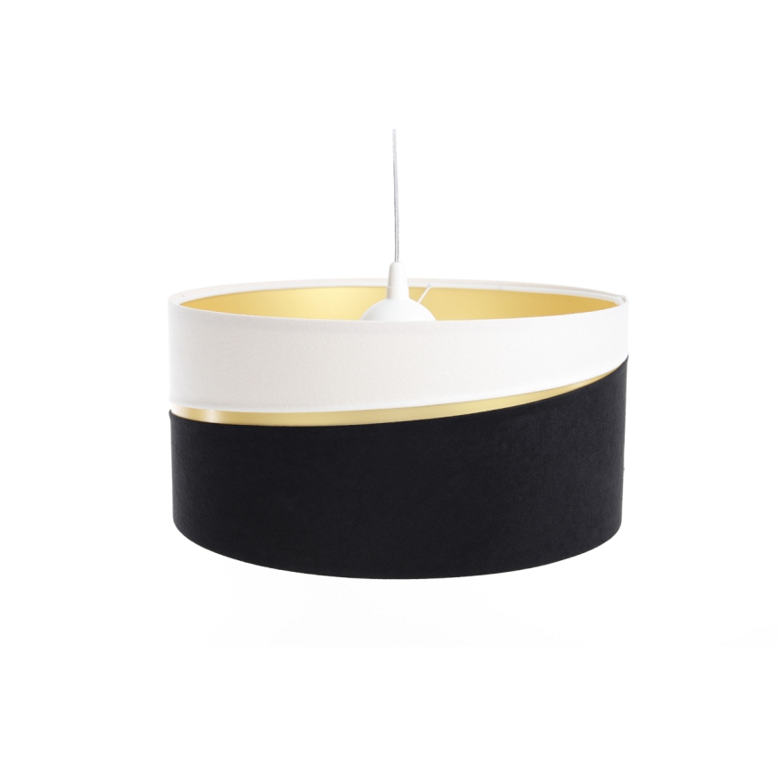 Κρεμαστό φωτιστικό οροφής SWING 1xE27/60W/230V μαύρο/λευκό/χρυσαφί