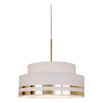 Κρεμαστό φωτιστικό οροφής TAMI 1xE27/60W/230V διάμετρος 40 cm κρεμ/χρυσό