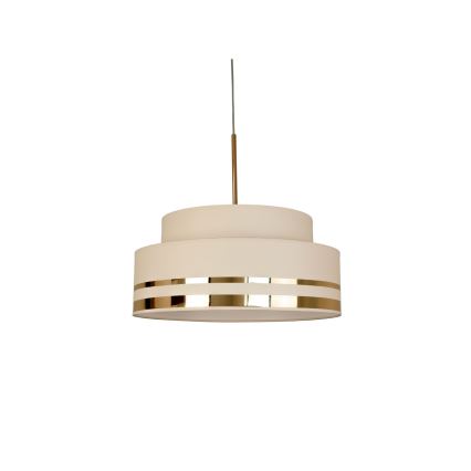 Κρεμαστό φωτιστικό οροφής TAMI 1xE27/60W/230V διάμετρος 40 cm μπεζ/χρυσό