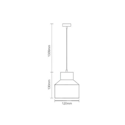 Κρεμαστό φωτιστικό οροφής TERRAZZO 1xE27/60W/230V διάμετρος 12 cm κρεμ