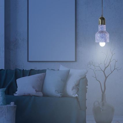 Κρεμαστό φωτιστικό οροφής TERRAZZO 1xE27/60W/230V διάμετρος 12 cm μπλε