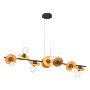Κρεμαστό φωτιστικό οροφής TOKEN 8xE27/15W/230V πορτοκαλί