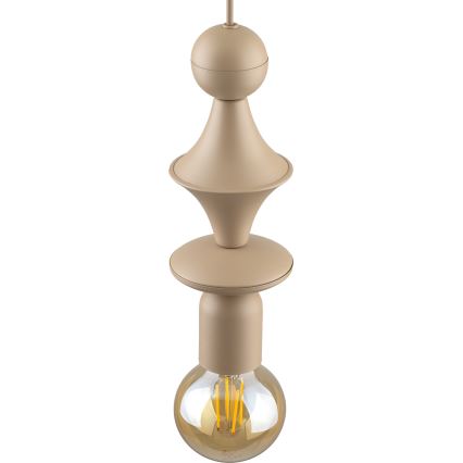 Κρεμαστό φωτιστικό οροφής TOWER 1xE27/15W/230V μπεζ