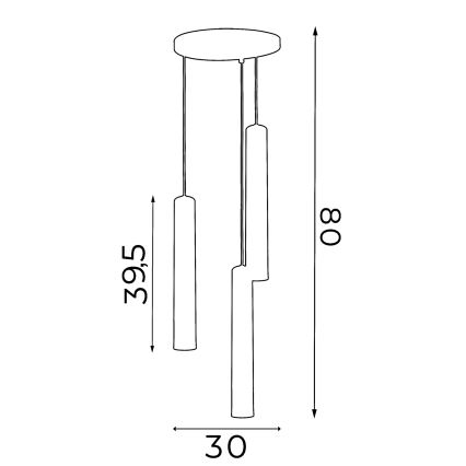 Κρεμαστό φωτιστικό οροφής τρίφωτο NEST 3xGU10/8W/230V λευκό/γυαλιστερό χρώμιο