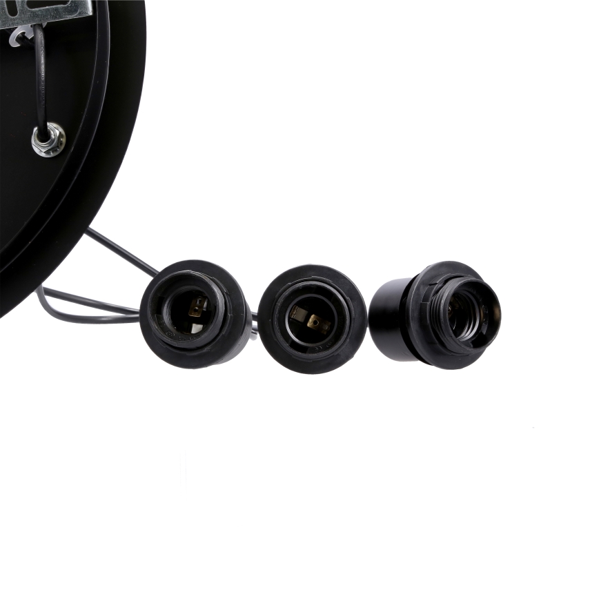 Κρεμαστό φωτιστικό οροφής τρίφωτο SPIEGA 3xE27/60W/230V χρυσό/μαύρο