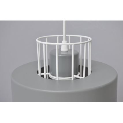 Κρεμαστό φωτιστικό οροφής τρίφωτο VOLTA 3xE27/15W/230V διάμετρος 42 cm γκρι