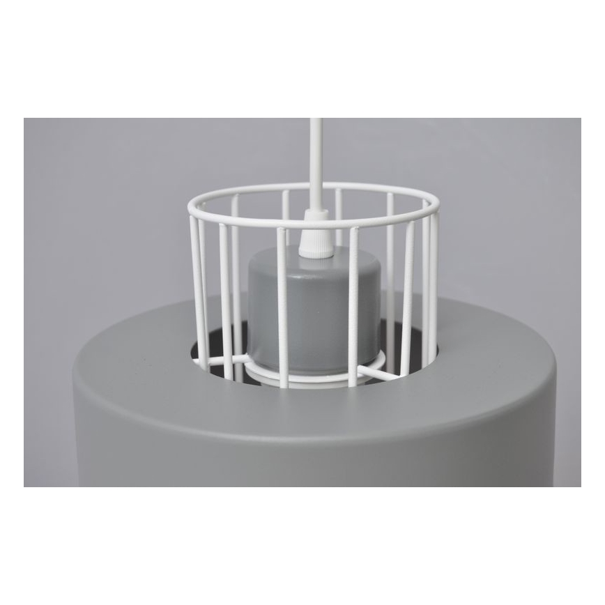 Κρεμαστό φωτιστικό οροφής τρίφωτο VOLTA 3xE27/15W/230V διάμετρος 42 cm γκρι