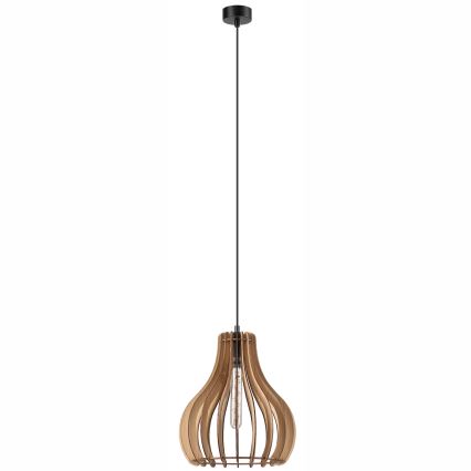 Κρεμαστό φωτιστικό οροφής TUCCI 1xE27/60W/230V διάμετρος 29 cm δρυς