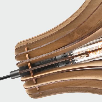 Κρεμαστό φωτιστικό οροφής TUCCI 1xE27/60W/230V διάμετρος 29 cm δρυς