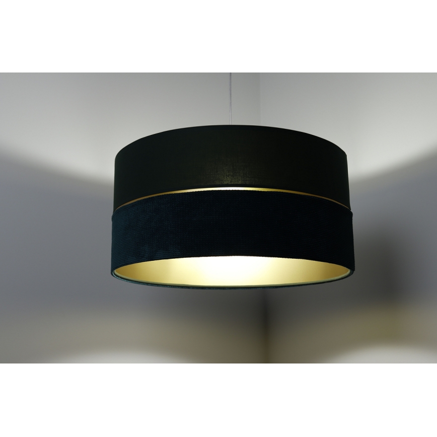 Κρεμαστό φωτιστικό οροφής TWIST 1xE27/60W/230V πράσινο/χρυσαφί