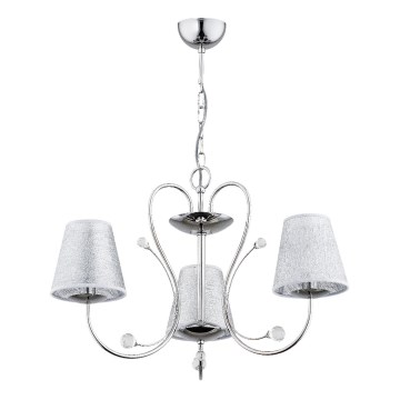 Κρεμαστό φωτιστικό οροφής UNITY 3xE27/15W/230V γυαλιστερό χρώμιο