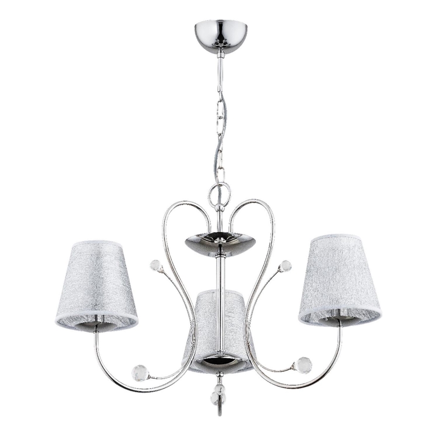 Κρεμαστό φωτιστικό οροφής UNITY 3xE27/15W/230V γυαλιστερό χρώμιο