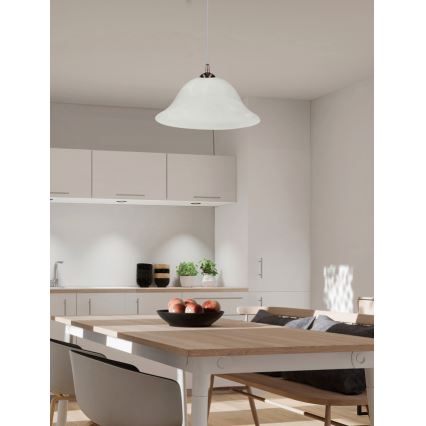 Κρεμαστό φωτιστικό οροφής VERA 1xE27/60W/230V χαλκός/λευκό