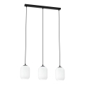 Κρεμαστό φωτιστικό οροφής VERDI 3xE27/15W/230V μαύρο/λευκό