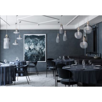 Κρεμαστό φωτιστικό οροφής VETRO 1xE27/60W/230V οξιά