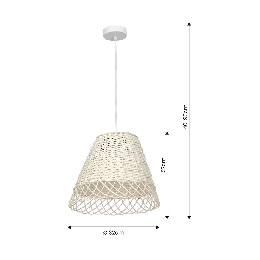 Κρεμαστό φωτιστικό οροφής VIMINI 1xE27/40W/230V rattan