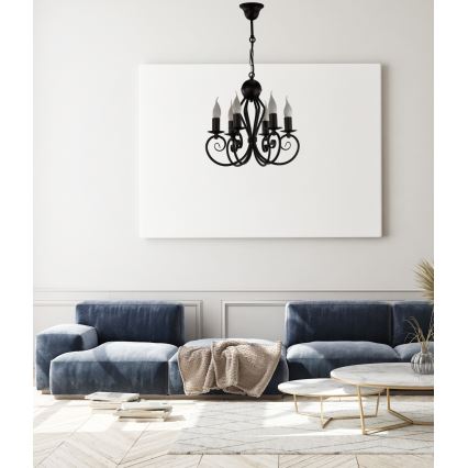 Κρεμαστό φωτιστικό οροφής VINCENT 6xE14/40W/230V