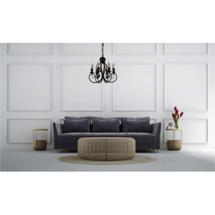 Κρεμαστό φωτιστικό οροφής VINCENT 6xE14/40W/230V