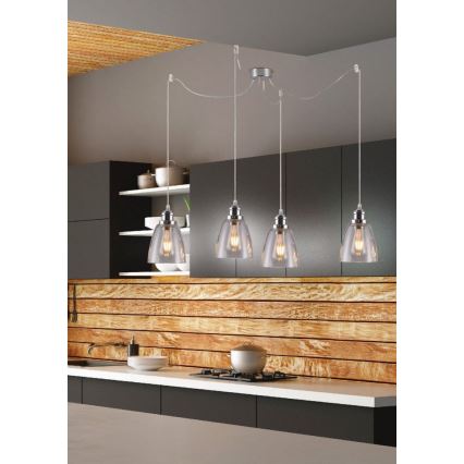 Κρεμαστό φωτιστικό οροφής VOICE 4xE27/40W/230V spider