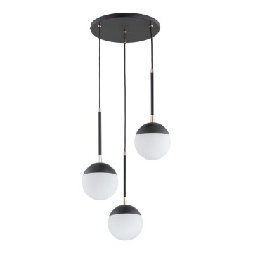 Κρεμαστό φωτιστικό οροφής VOLDA 3xE14/10W/230V διάμετρος 44 cm μαύρο