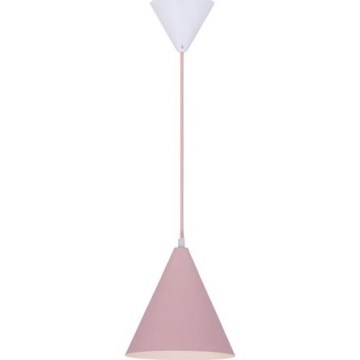 Κρεμαστό φωτιστικό οροφής VOSS 1xE27/40W/230V ροζ/λευκό