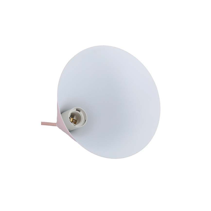 Κρεμαστό φωτιστικό οροφής VOSS 1xE27/40W/230V ροζ/λευκό