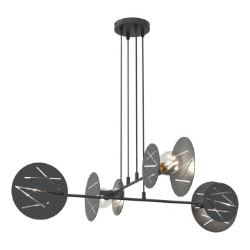 Κρεμαστό φωτιστικό οροφής XOTIC 4xE27/15W/230V μαύρο