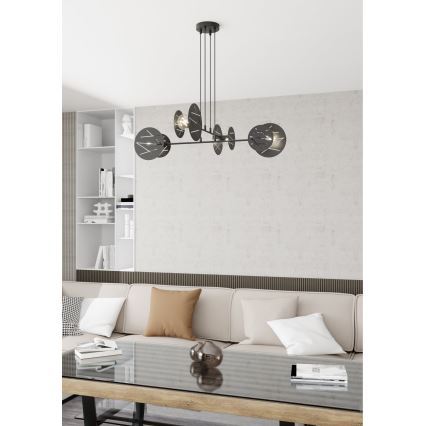 Κρεμαστό φωτιστικό οροφής XOTIC 4xE27/15W/230V μαύρο