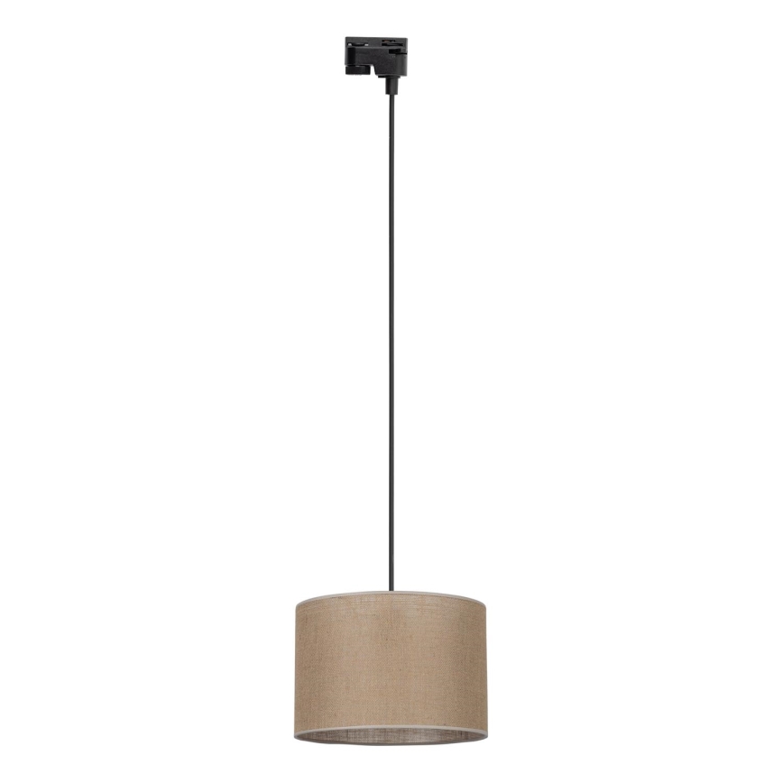 Κρεμαστό φωτιστικό οροφής για 1-phase ράγας TRACER 1xE27/15W/230V διάμετρος 30 cm μαύρο/καφέ