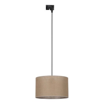 Κρεμαστό φωτιστικό οροφής για 1-phase ράγας TRACER 1xE27/15W/230V διάμετρος 38 cm μαύρο/καφέ