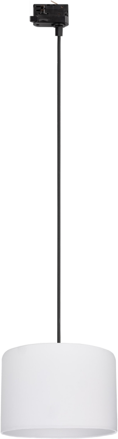 Κρεμαστό φωτιστικό οροφής για σύστημα 3-φασικής ράγας TRACER 1xE27/15W/230V διάμετρος 30 cm μαύρο/λευκό