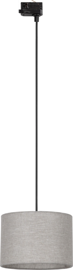 Κρεμαστό φωτιστικό οροφής για σύστημα 3-φασικής ράγας TRACER 1xE27/15W/230V διάμετρος 30 cm μαύρο/γκρι