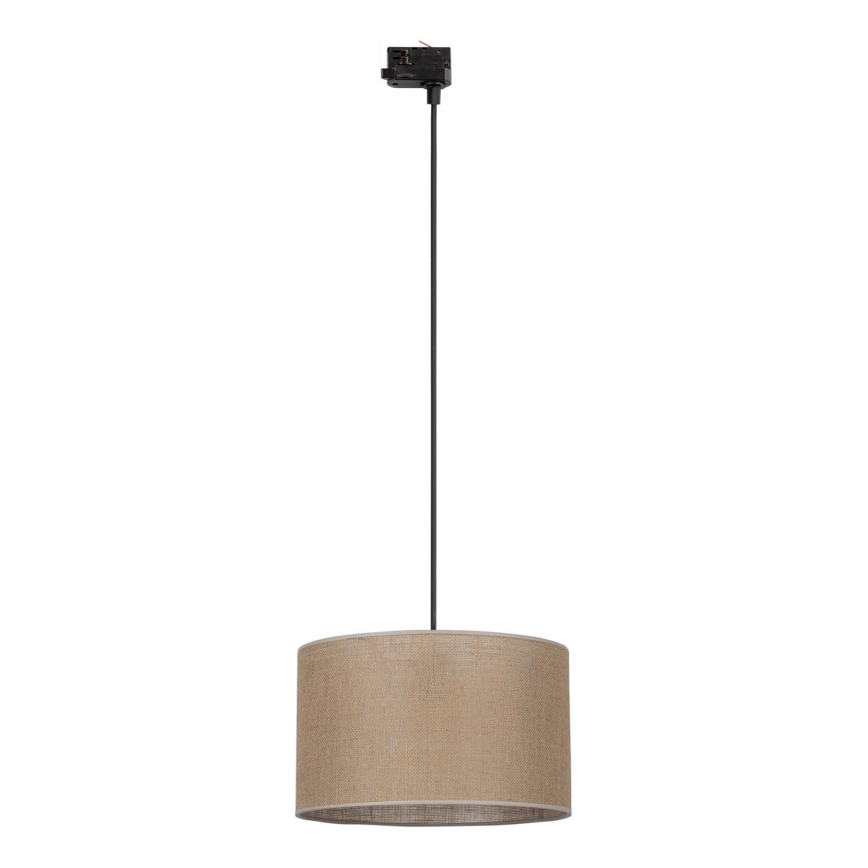 Κρεμαστό φωτιστικό οροφής για σύστημα 3-φασικής ράγας TRACER 1xE27/15W/230V διάμετρος 38 cm μαύρο/καφέ