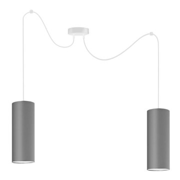 Κρεμαστό φωτιστικό οροφής ZIK 2xE27/40W/230V spider γκρι