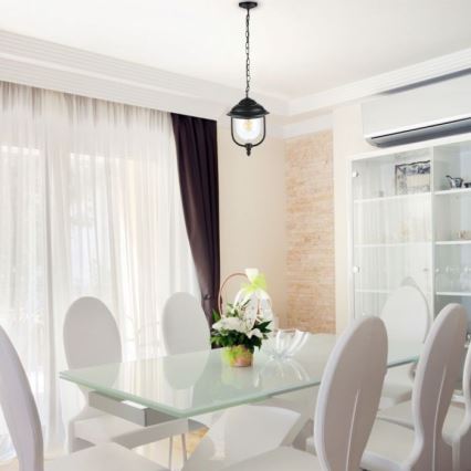 Κρεμαστό φωτιστικό οροφής εξωτερικού χώρου 1xE27/60W/230V IP44 μαύρο