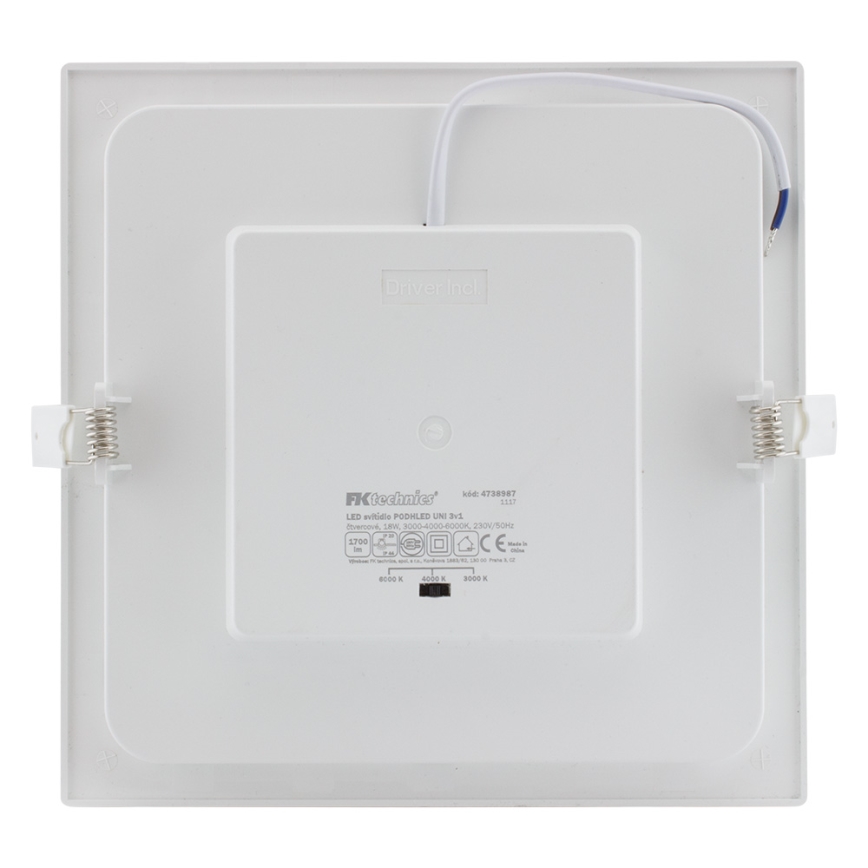 Κρεμαστό φωτιστικό οροφής μπάνιου LED LED/18W/230V 3000/4000/6000K IP44