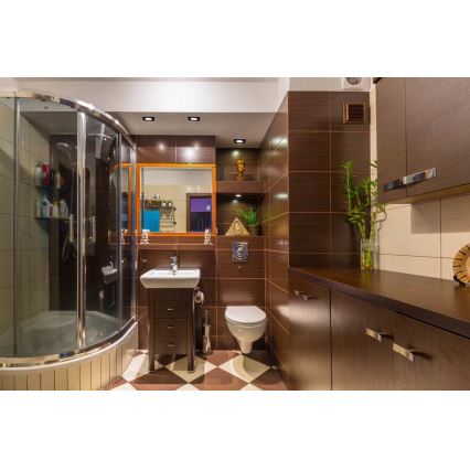 Κρεμαστό φωτιστικό οροφής μπάνιου LED BONO LED/8W/230V 3000K IP65 μαύρο