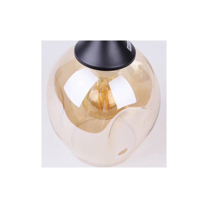 Κρεμαστό φωτιστικό οροφής μονόφωτο ASPA 1xE27/40W/230V μαύρο