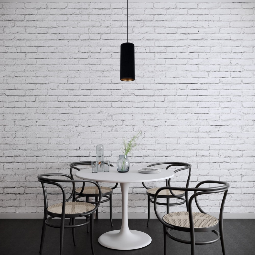 Κρεμαστό φωτιστικό οροφής μονόφωτο AVALO 1xE27/60W/230V μαύρο