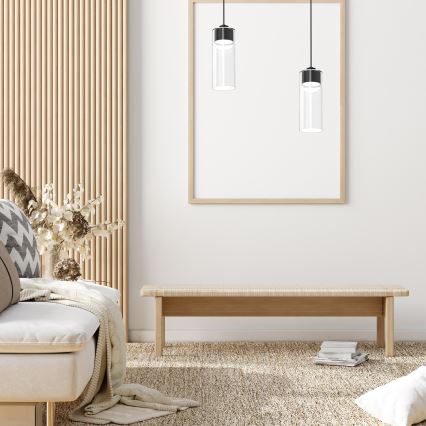 Κρεμαστό φωτιστικό οροφής μονόφωτο CLARISSA 1xGX53/12W/230V μαύρο