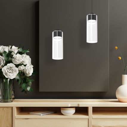 Κρεμαστό φωτιστικό οροφής μονόφωτο CLARISSA 1xGX53/12W/230V μαύρο