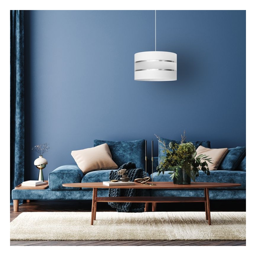 Κρεμαστό φωτιστικό οροφής μονόφωτο  HELEN 1xE27/15W/230V διάμετρος 35 cm λευκό