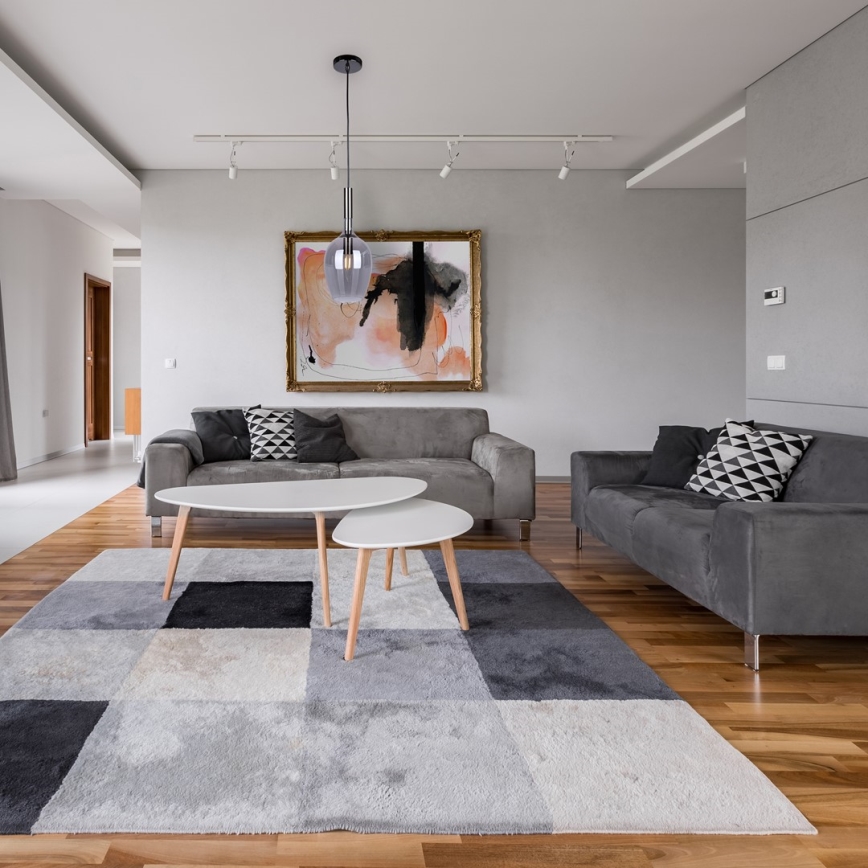 Κρεμαστό φωτιστικό οροφής μονόφωτο LUGANO 1xE14/40W/230V γκρι